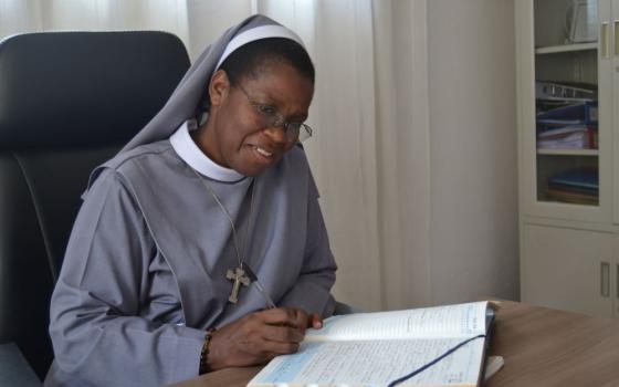 Sr. Marjory Mwansa sits in her office 